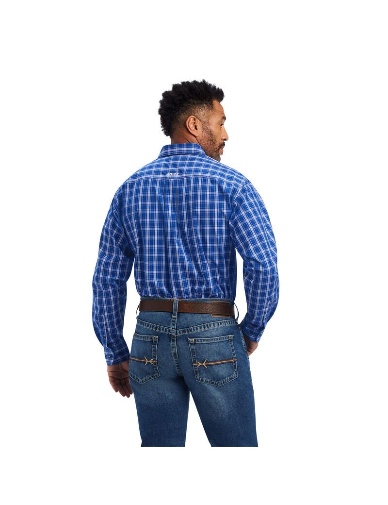 Chemises De Costume Ariat Pro Series Boone Classiche Fit Bleu | 251306XCM