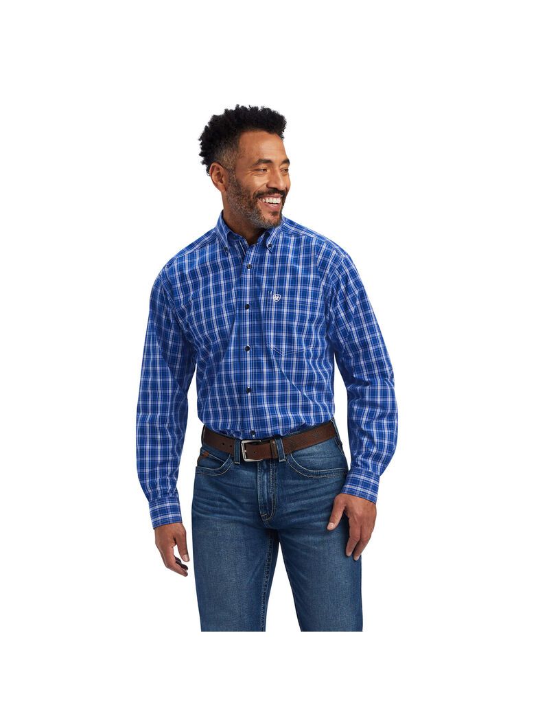 Chemises De Costume Ariat Pro Series Boone Classiche Fit Bleu | 251306XCM