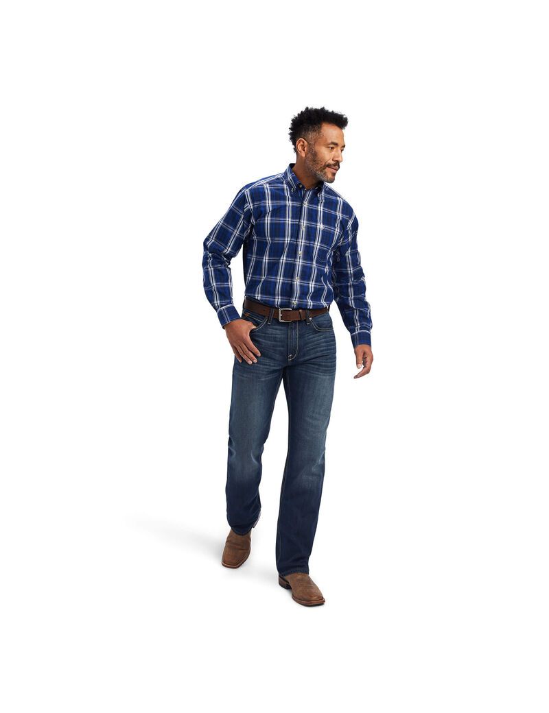 Chemises De Costume Ariat Pro Series Burke Classiche Fit Bleu Foncé | 569431XWY