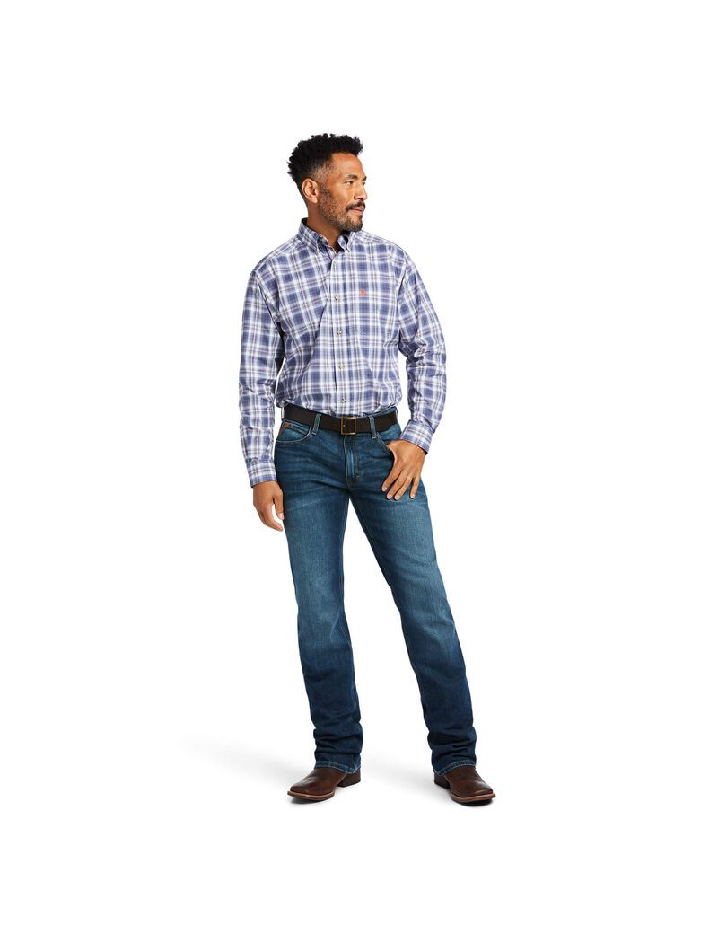 Chemises De Costume Ariat Pro Series Diego Classiche Fit Bleu Indigo | 273615EZL