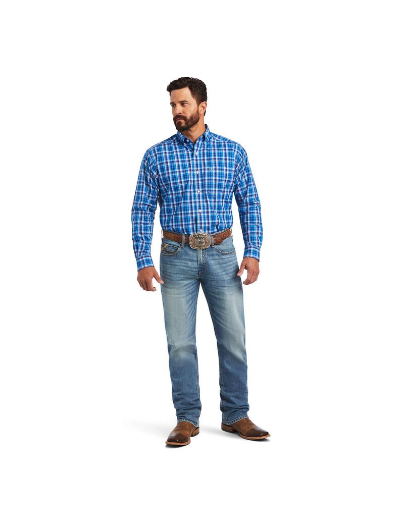 Chemises De Costume Ariat Pro Series Mason Classiche Fit Bleu | 289316PKY