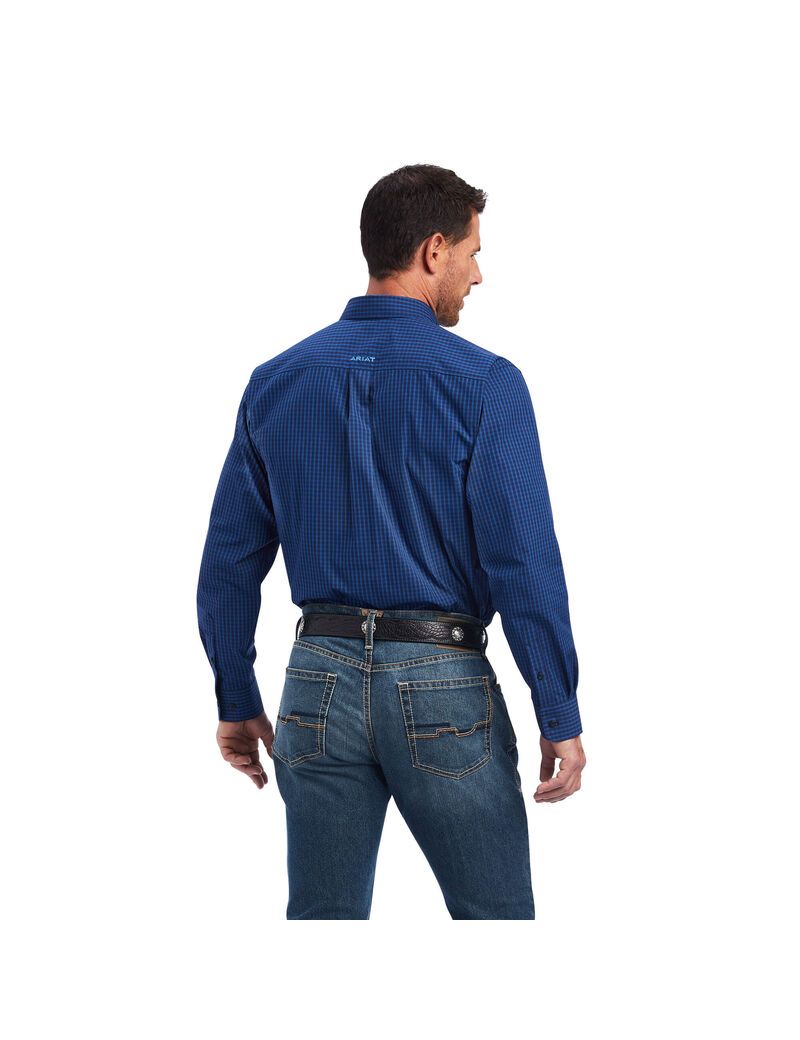 Chemises De Costume Ariat Pro Series Nelson Classiche Fit Bleu | 753186DKW