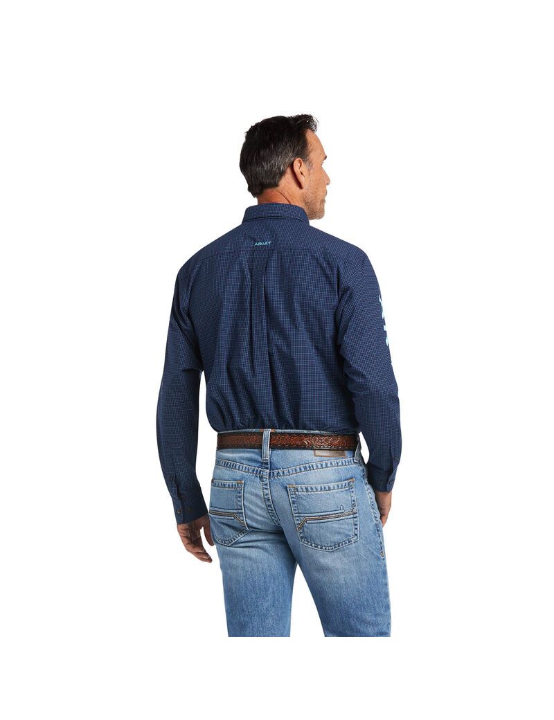 Chemises De Costume Ariat Pro Series Team Sully Classiche Fit Bleu Marine | 931457TQM