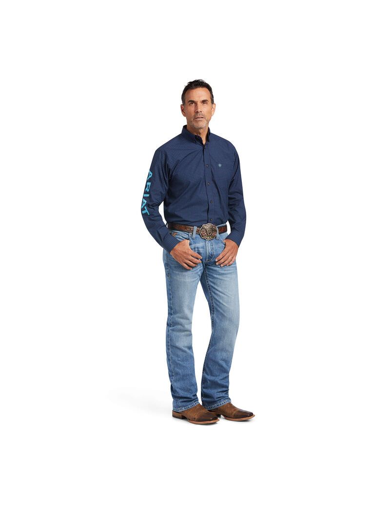 Chemises De Costume Ariat Pro Series Team Sully Classiche Fit Bleu Marine | 931457TQM