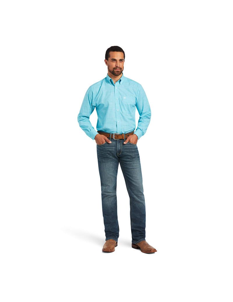 Chemises De Costume Ariat Solid Slub Classiche Fit Multicolore | 013578XFP