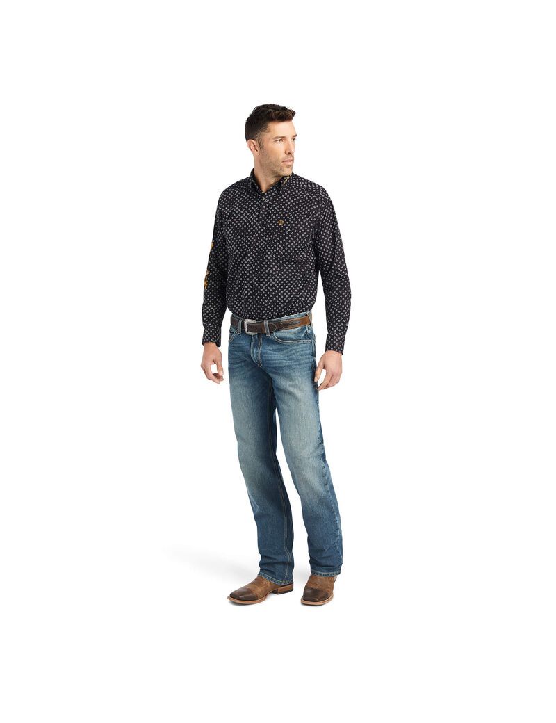 Chemises De Costume Ariat Team Conor Classiche Fit Noir | 713502HZI