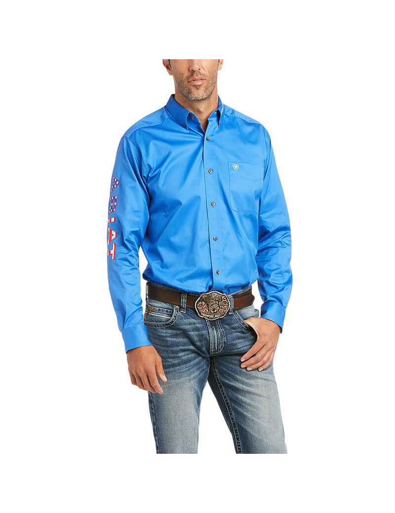 Chemises De Costume Ariat Team Logo Twill Fitted Multicolore | 137982JMX