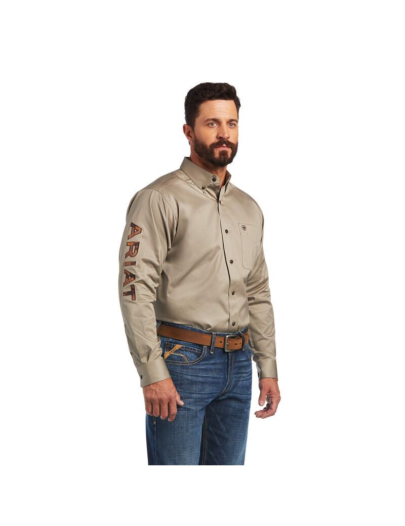 Chemises De Costume Ariat Team Logo Twill Classiche Fit Camouflage | 756031PZW