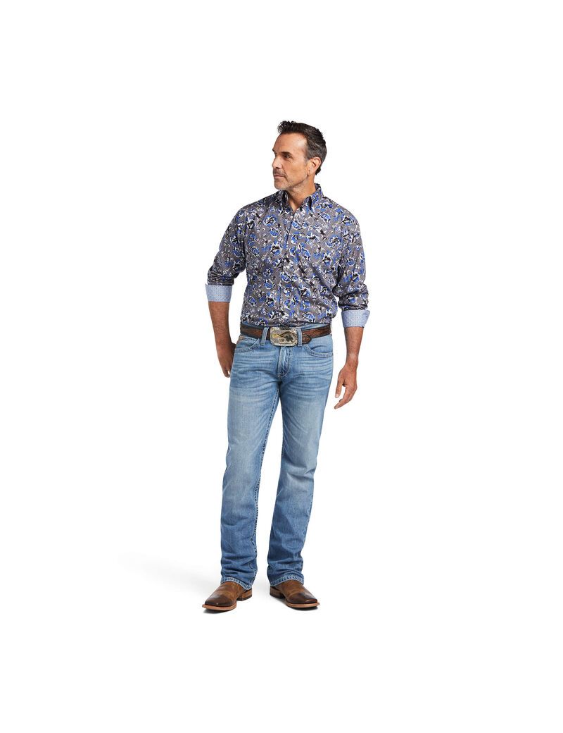 Chemises De Costume Ariat Wrinkle Free Cormac Classiche Fit Multicolore | 936417UHA