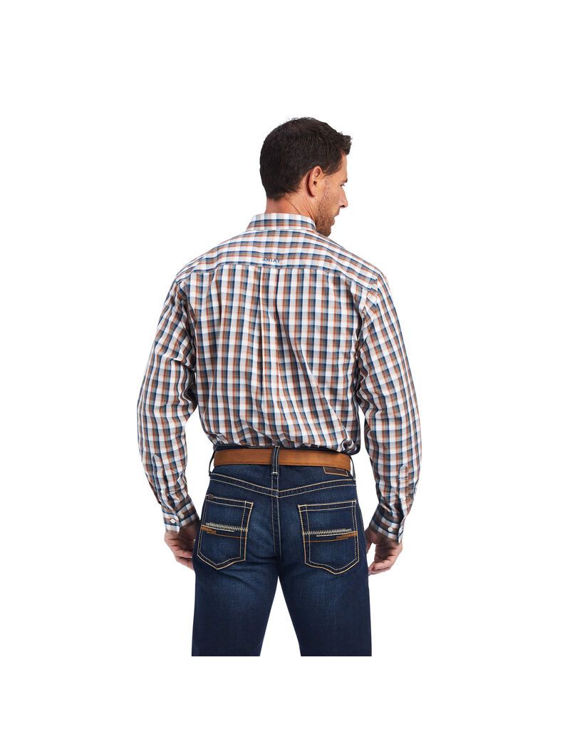 Chemises De Costume Ariat Wrinkle Free Scout Classiche Fit Multicolore | 459087PUR