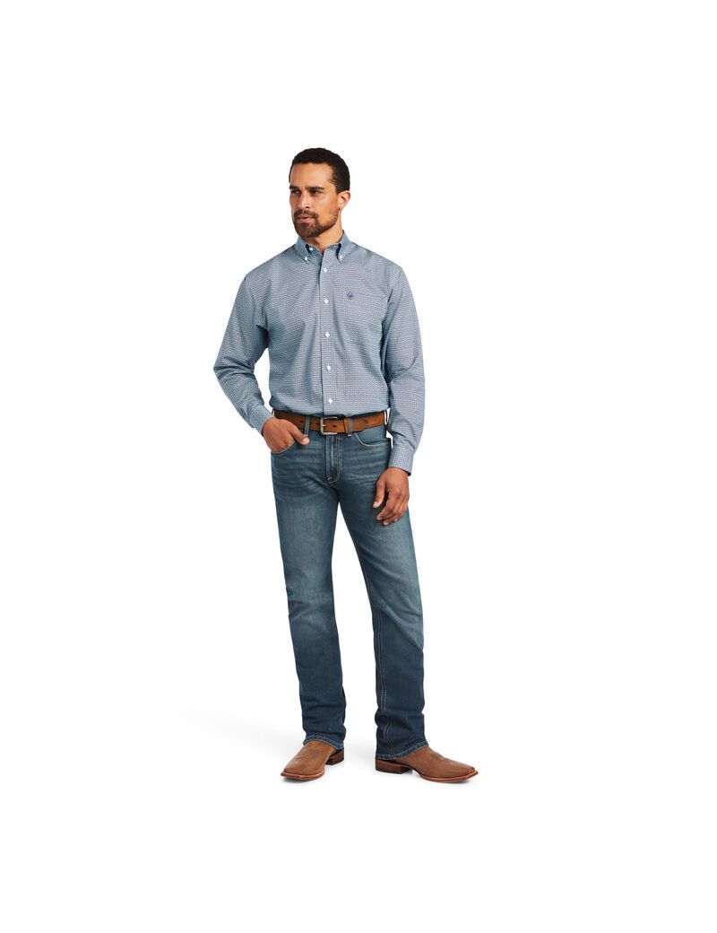 Chemises De Costume Ariat Wrinkle Free Yoel Classiche Fit Grise | 436709DNK