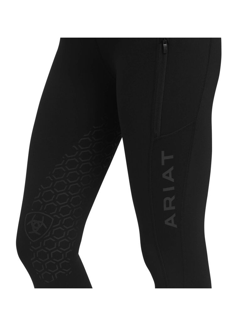 Collant Ariat Venture Thermal Half Grip Noir | 251806IEG