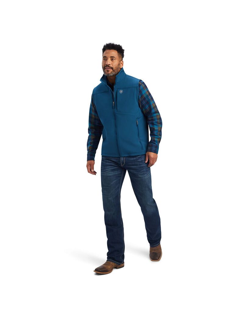 Gilet Ariat Logo 2.0 Softshell Bleu | 384602TJF