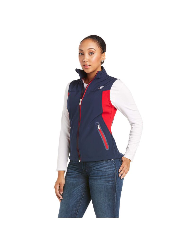 Gilet Ariat New Team Softshell Bleu Marine | 957082REC