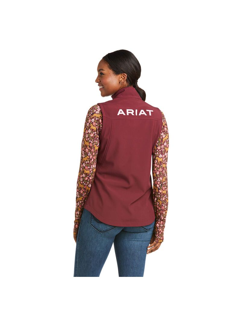 Gilet Ariat New Team Softshell Bordeaux | 208654XNC