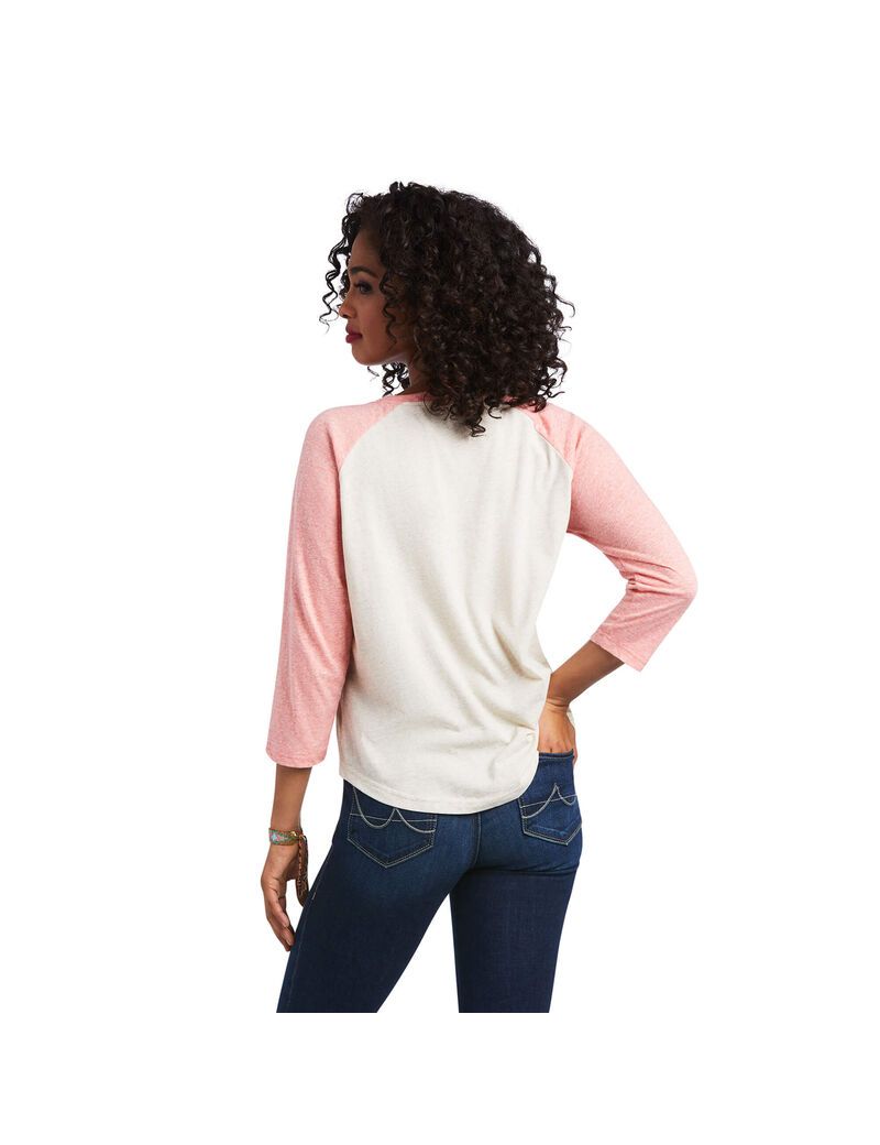 Hauts Ariat Arrow Raglan Beige | 530746DMI