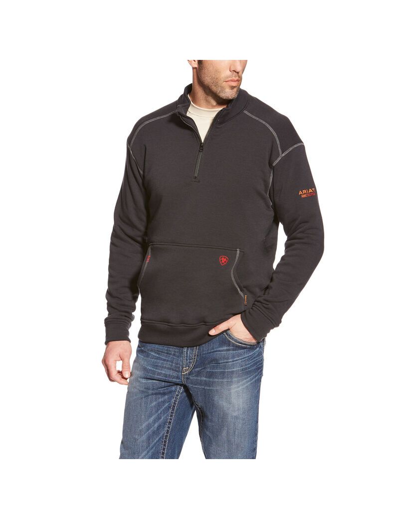 Hauts Ariat FR Polartec Fleece 1/4 Zip Noir | 947028MPW