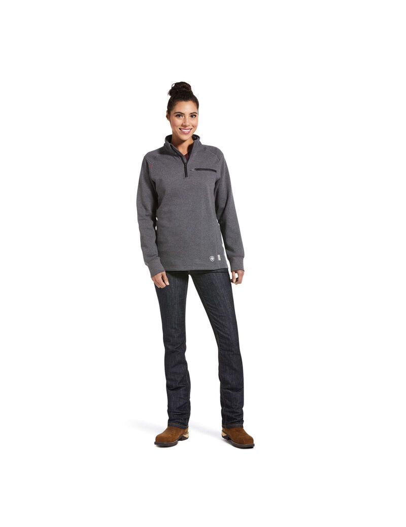 Hauts Ariat FR Rev 1/4 Zip Grise | 291573DKA