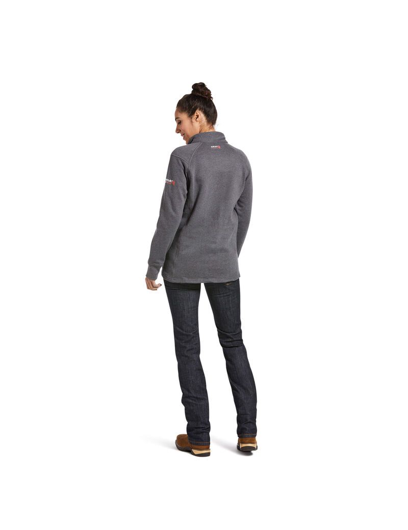 Hauts Ariat FR Rev 1/4 Zip Grise | 291573DKA