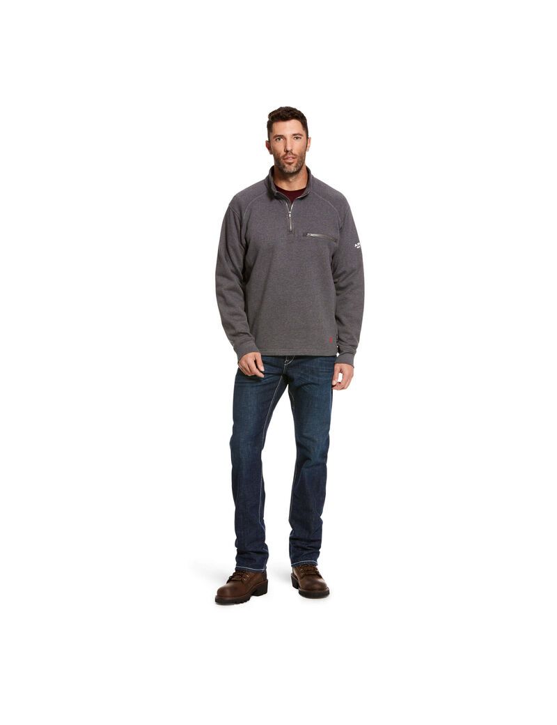 Hauts Ariat FR Rev 1/4 Zip Grise | 504726LIS