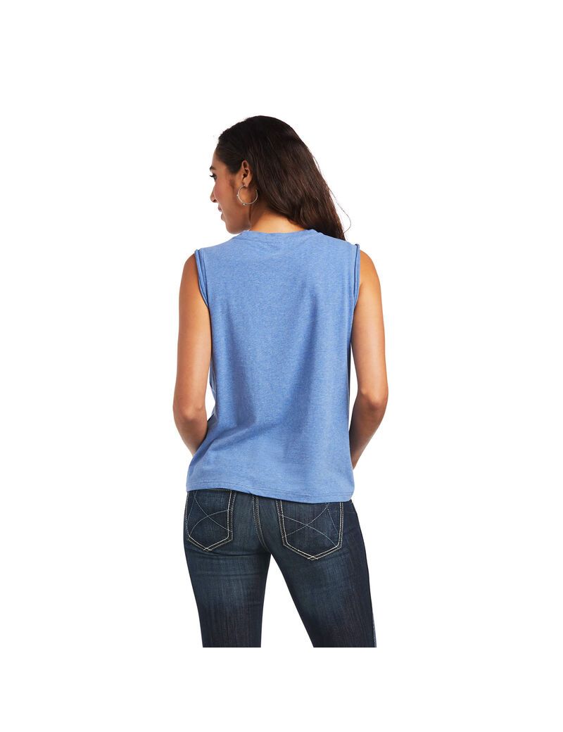 Hauts Ariat Mama Tee Bleu | 487613WON