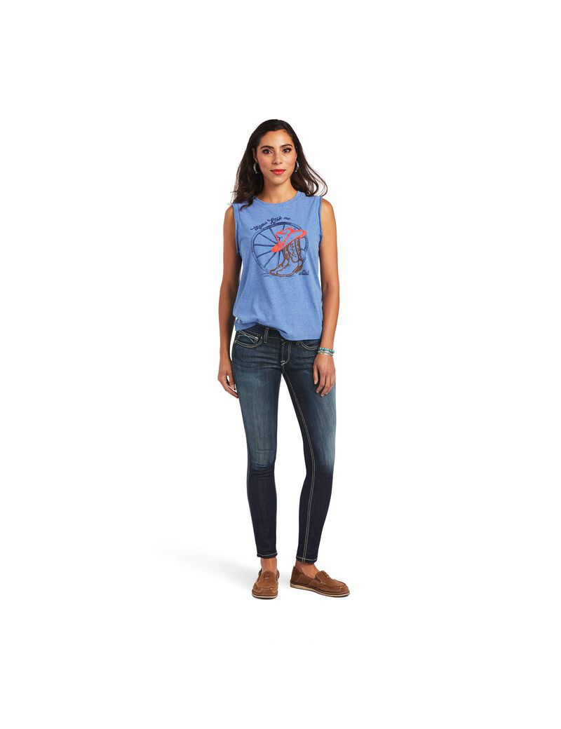 Hauts Ariat Mama Tee Bleu | 487613WON