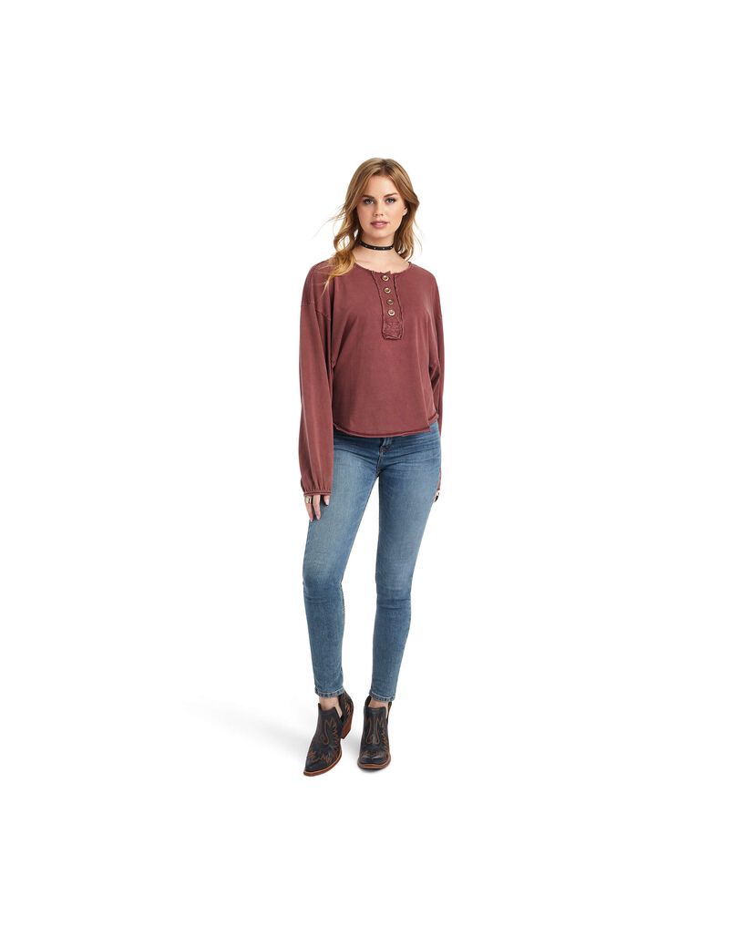 Hauts Ariat Pinon Henley Bordeaux | 892057EHB