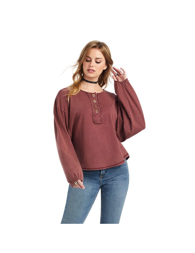 Hauts Ariat Pinon Henley Bordeaux | 892057EHB