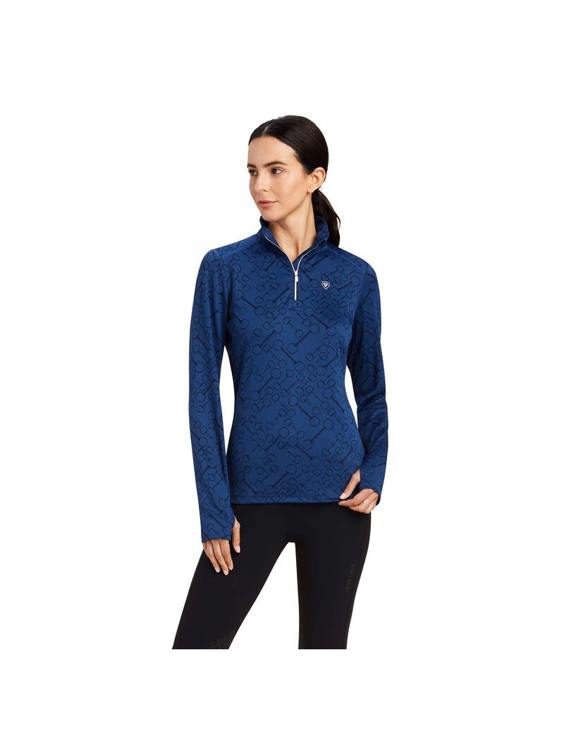 Hauts Ariat Prophecy 1/4 Zip Bleu | 523648MUR