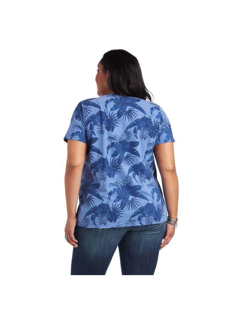 Hauts Ariat REAL Island Tee Grise | 871354ZHG