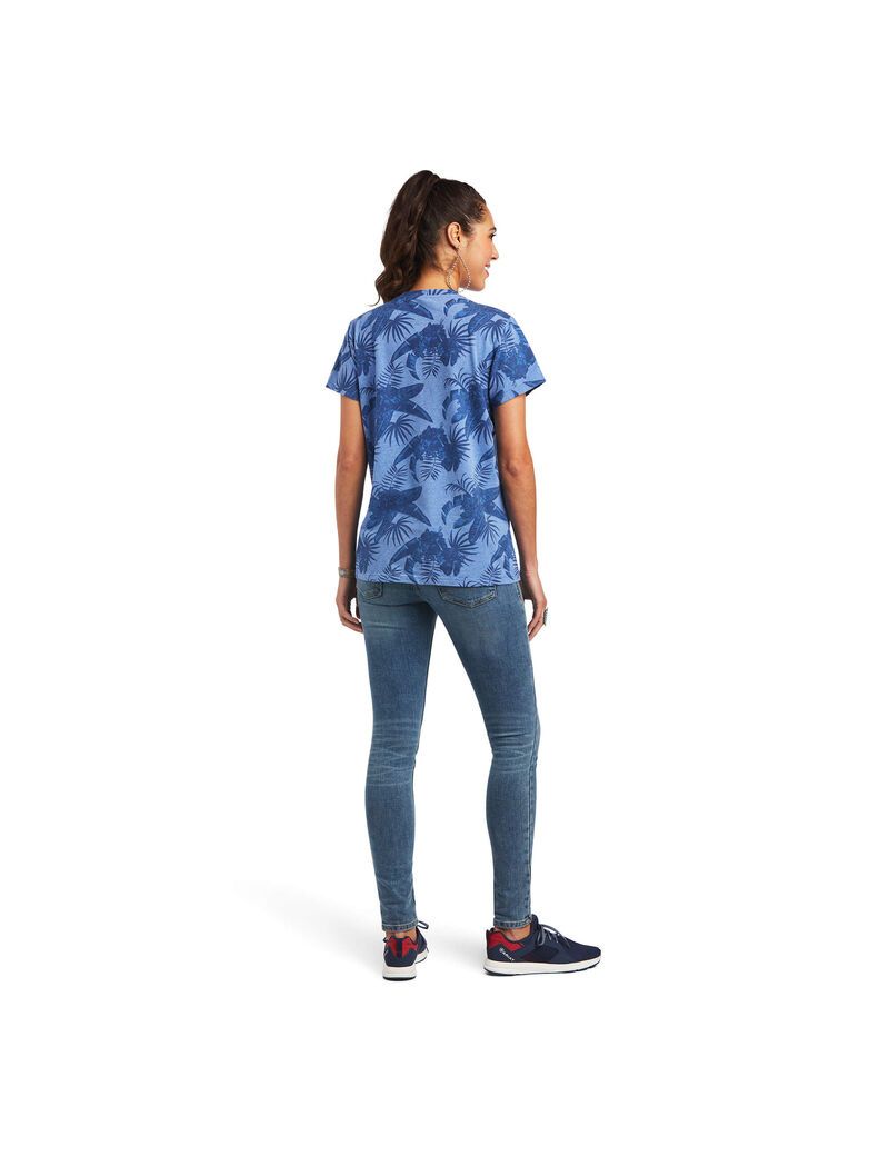 Hauts Ariat REAL Island Tee Grise | 871354ZHG