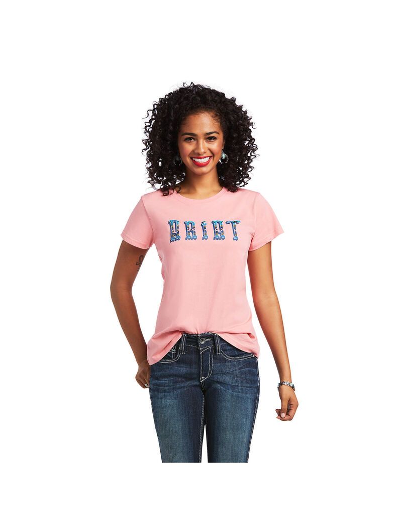 Hauts Ariat REAL Kinship Tee Corail | 563104GRF