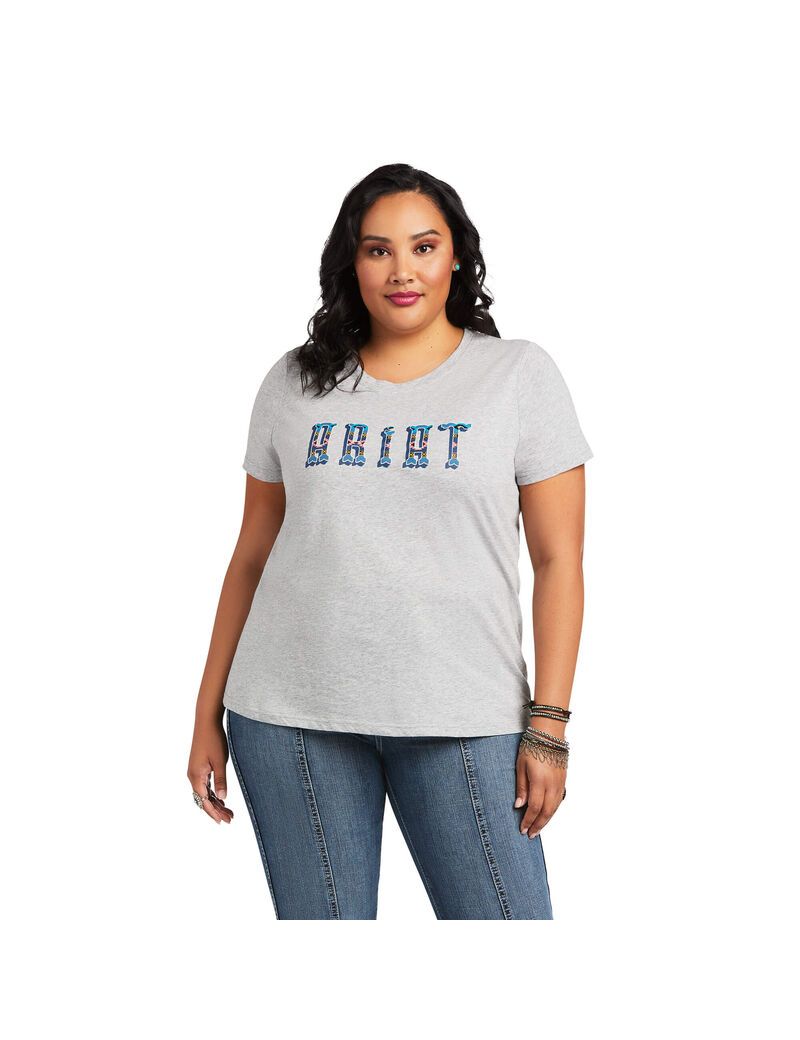 Hauts Ariat REAL Kinship Tee Grise | 613894DZA