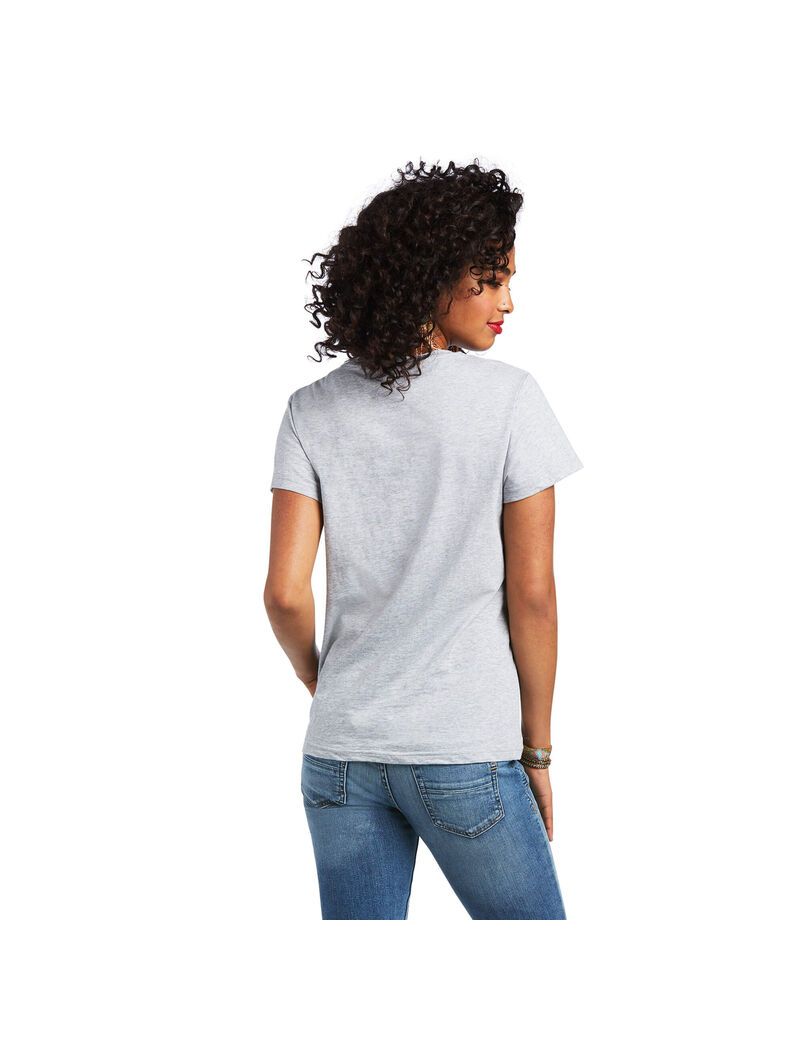 Hauts Ariat REAL Kinship Tee Grise | 613894DZA