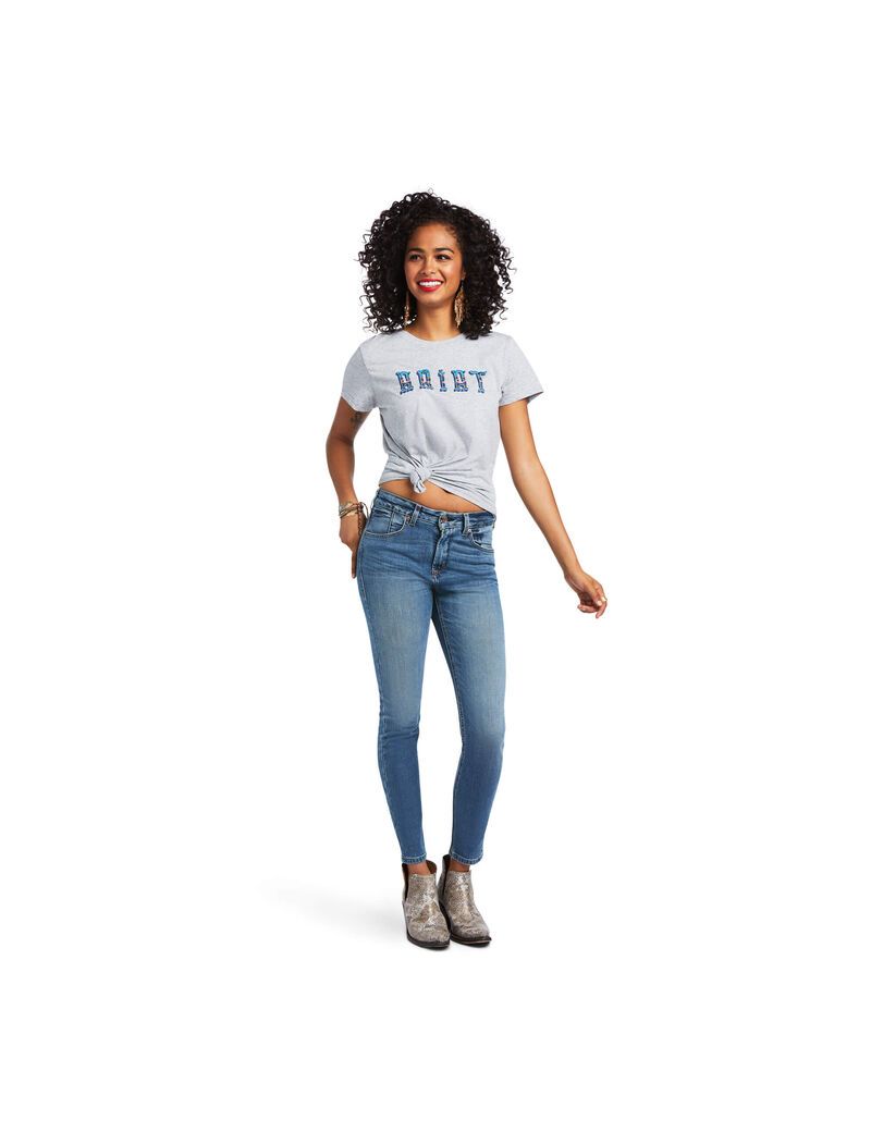 Hauts Ariat REAL Kinship Tee Grise | 613894DZA