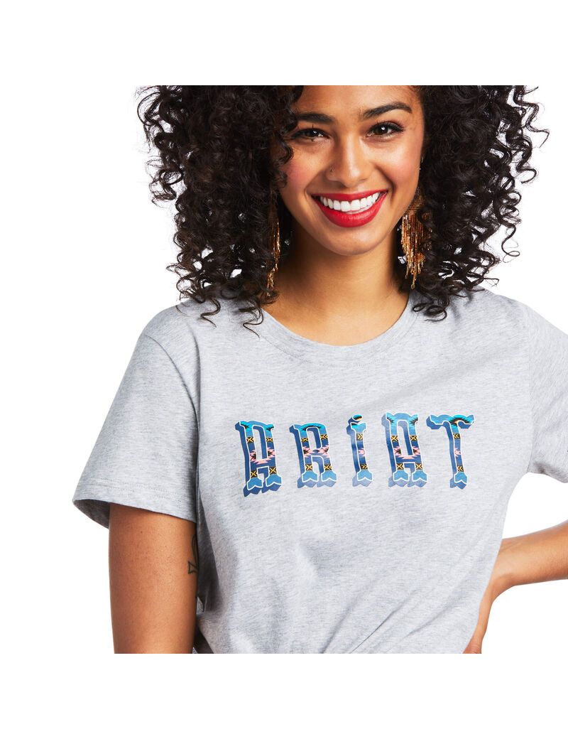 Hauts Ariat REAL Kinship Tee Grise | 613894DZA