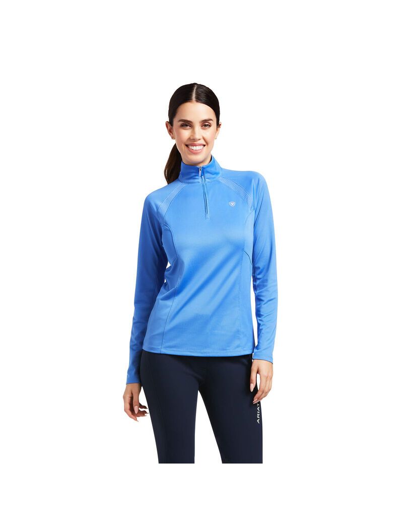 Hauts Ariat Sunstopper 2.0 1/4 Zip Bleu | 630857KWT