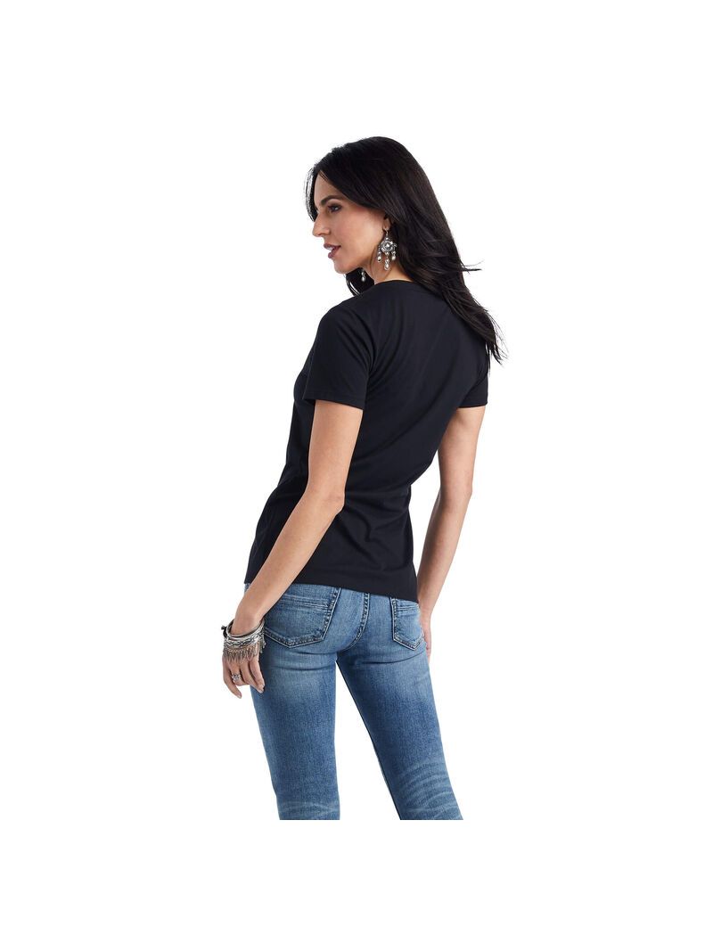 Hauts Ariat Wild Heart Tee Noir | 159382XTA