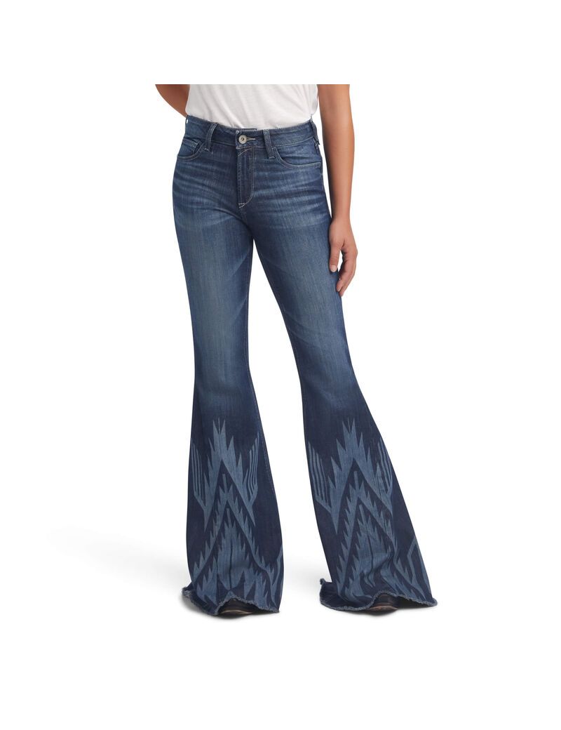 Jean Ariat High Rise Chimayo Extreme Flare Multicolore | 728056YZI