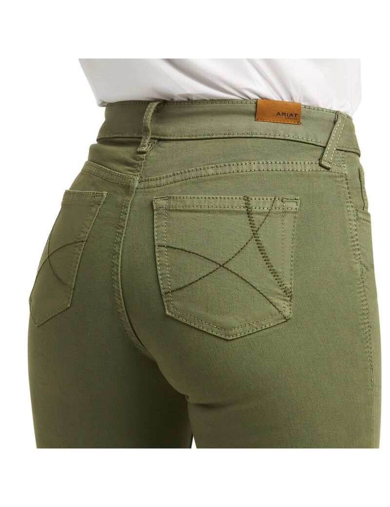 Jean Ariat Slim Trouser Ella Larges Leg Vert | 065734CPD