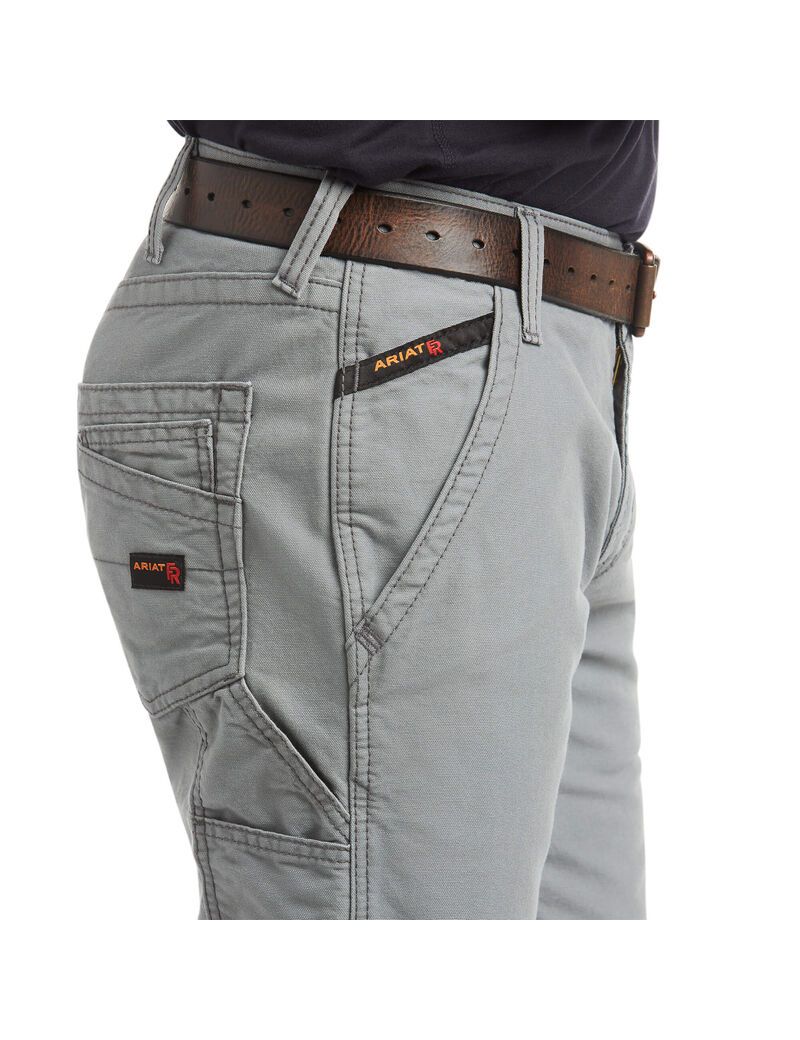 Pantalon Ariat FR M4 Relaxed Workhorse Boot Cut Grise | 261549FAR