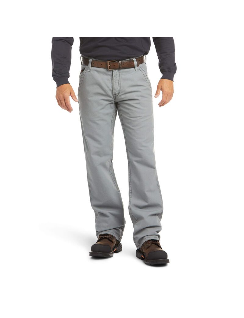 Pantalon Ariat FR M4 Relaxed Workhorse Boot Cut Grise | 261549FAR