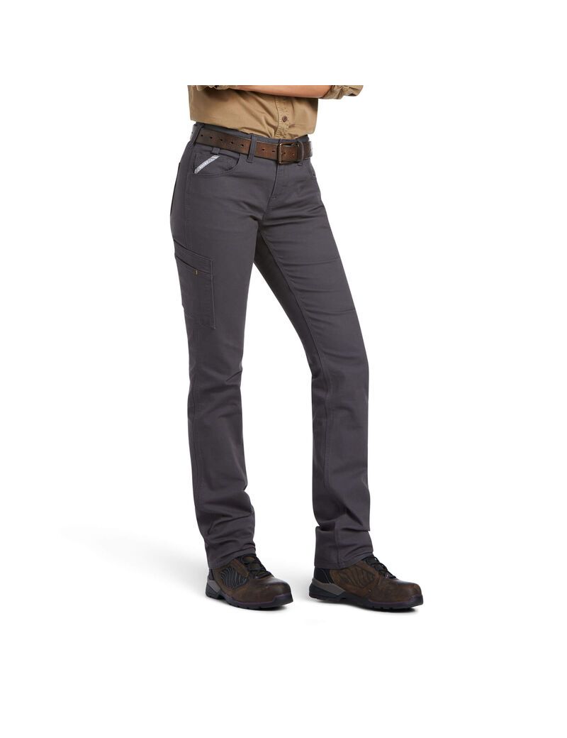 Pantalon Ariat Rebar DuraStretch Made Tough Droit Leg Grise | 846027RJI