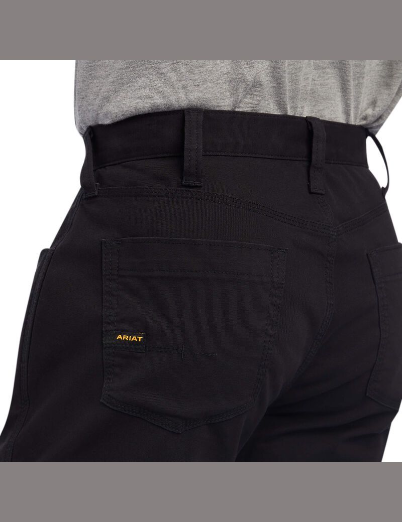 Pantalon Ariat Rebar M4 Low Rise DuraStretch Made Tough Stackable Droit Leg Noir | 549213WZI