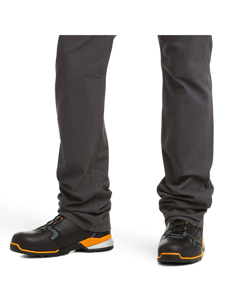 Pantalon Ariat Rebar M4 Low Rise DuraStretch Made Tough Stackable Droit Leg Grise | 857106OME