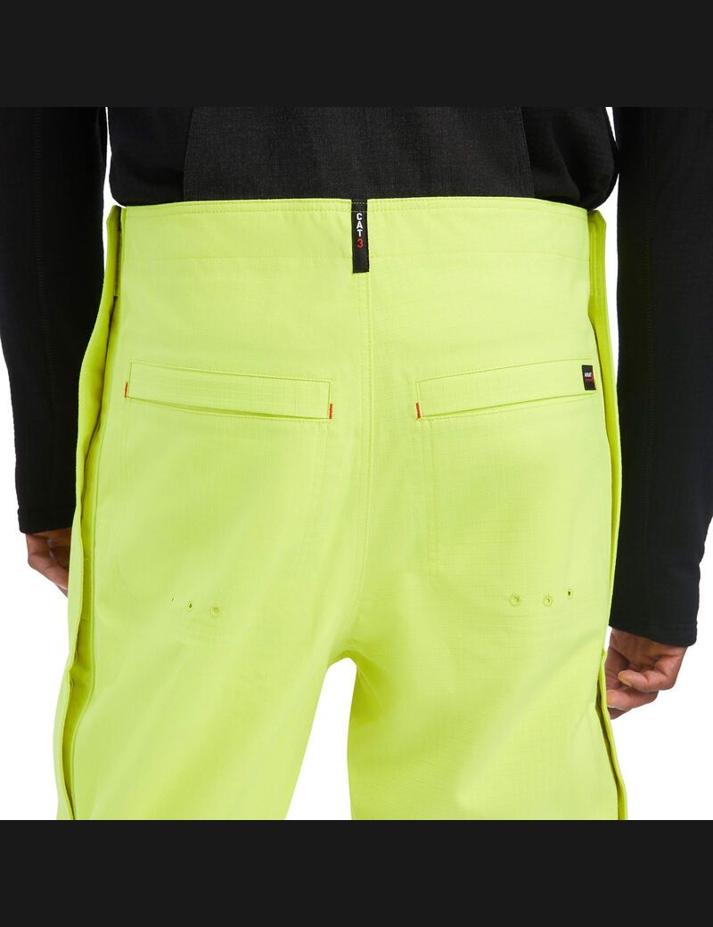 Pantalon Bib Ariat FR Hi-Vis Imperméables Jaune | 367045YVG