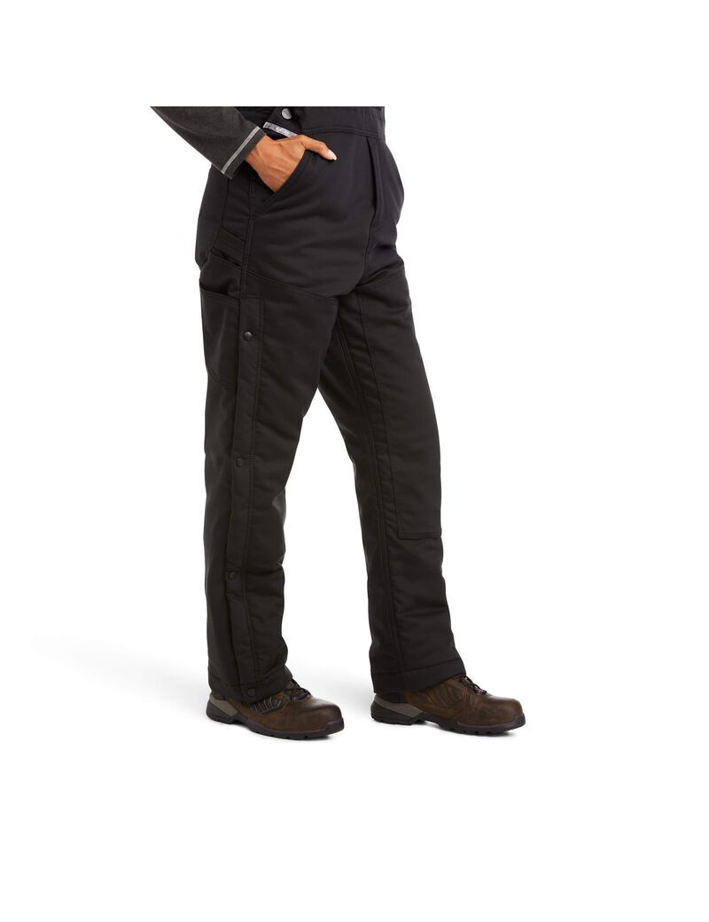 Pantalon Bib Ariat Rebar DuraCanvas Stretch Insulated Noir | 024786LWP