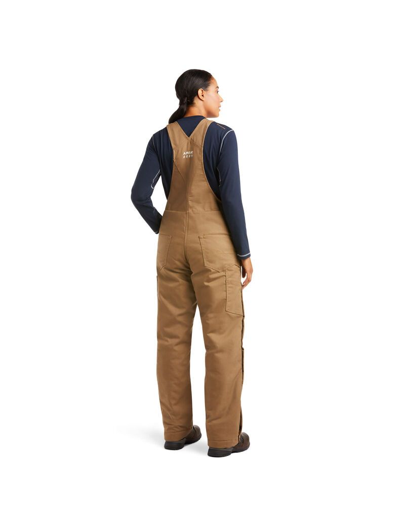 Pantalon Bib Ariat Rebar DuraCanvas Stretch Insulated Kaki | 145893GHB