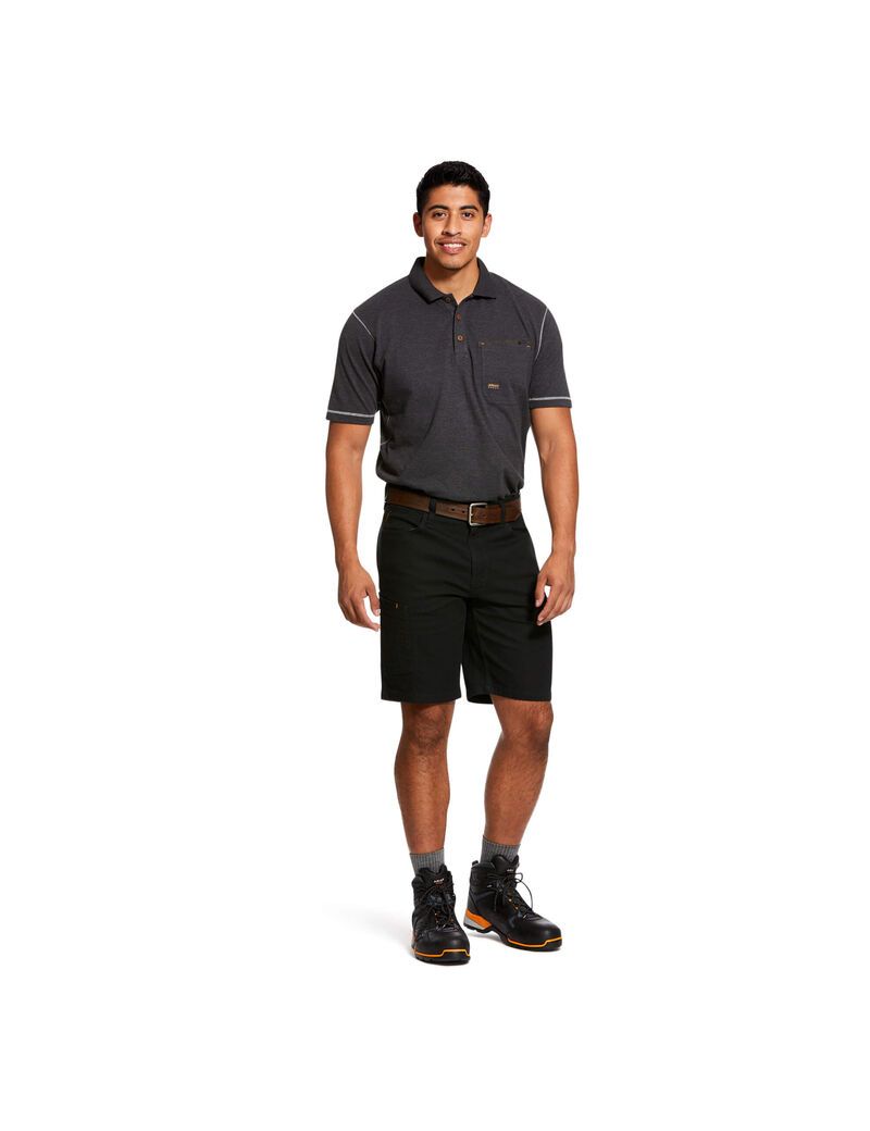 Shorts Ariat Rebar DuraStretch Made Tough Noir | 905162JSK