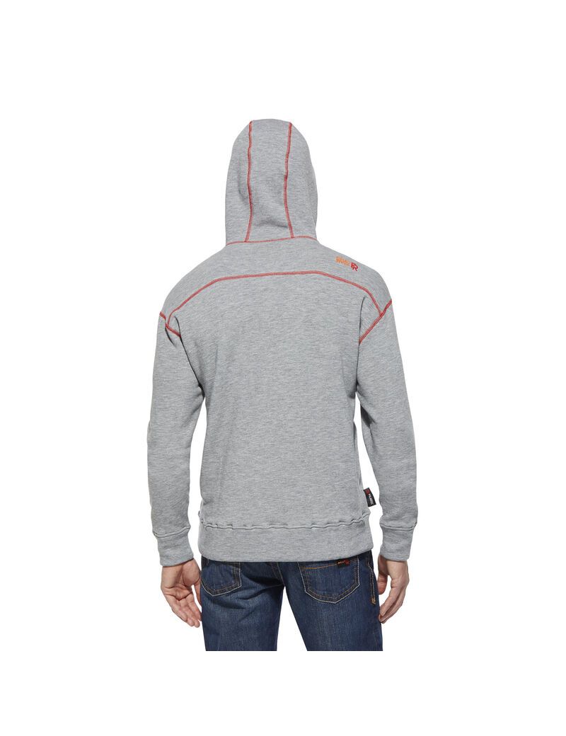 Sweat À Capuche Ariat FR Polartec Grise | 704683HXI